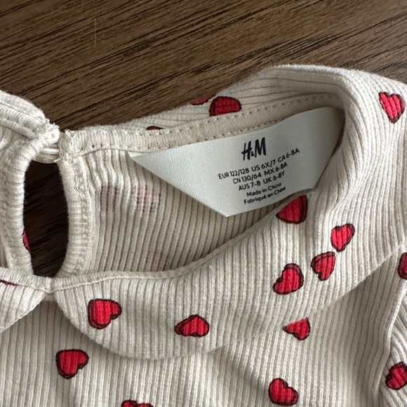 H&M Kids Long Sleeve Shirt with Red Strawberry Print - Picture 2 of 4